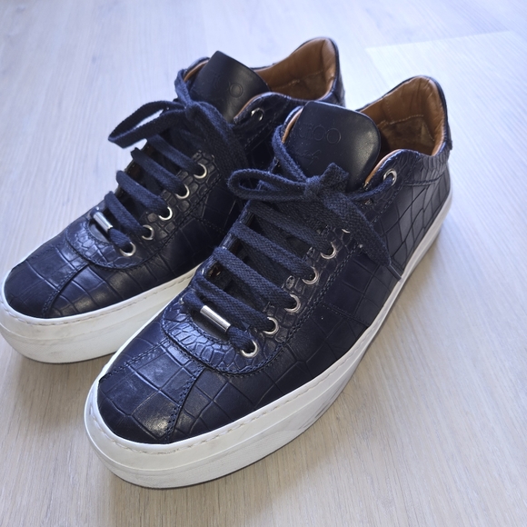 Jimmy Choo Leather Animal Print Men's Sneakers - Picture 1 of 11